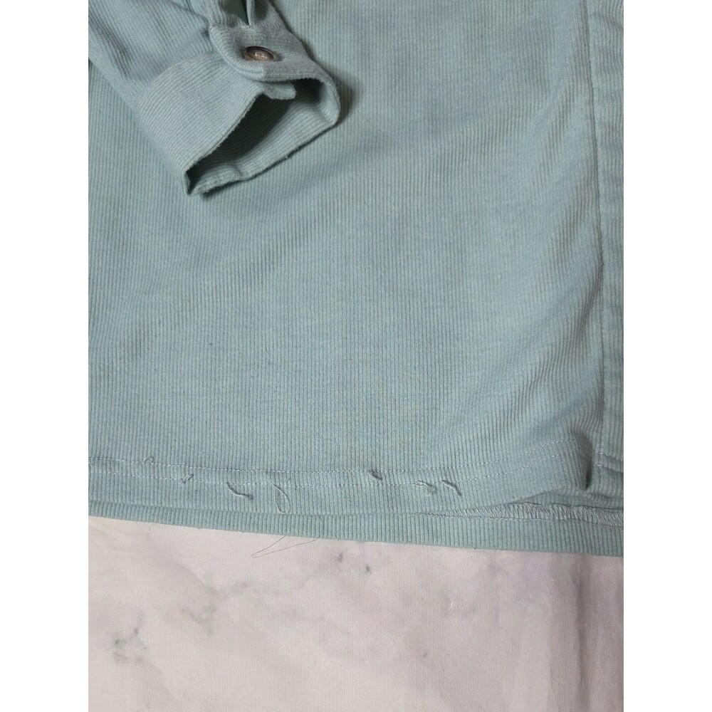 Pink Lily Mint Ribbed Button Front Top - Picture 3 of 8